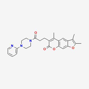 2,3,5-trimethyl-6-[3-oxo-3-(4-pyridin-2-ylpiperazin-1-yl)propyl]-7H-furo[3,2-g]chromen-7-one