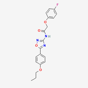 molecular formula C19H18FN3O4 B11295332 2-(4-fluorophenoxy)-N-[5-(4-propoxyphenyl)-1,2,4-oxadiazol-3-yl]acetamide 