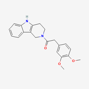 molecular formula C21H22N2O3 B11295339 2-[(3,4-dimethoxyphenyl)acetyl]-2,3,4,5-tetrahydro-1H-pyrido[4,3-b]indole 