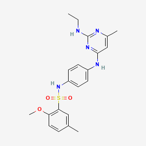 N-(4-((2-(ethylamino)-6-methylpyrimidin-4-yl)amino)phenyl)-2-methoxy-5-methylbenzenesulfonamide