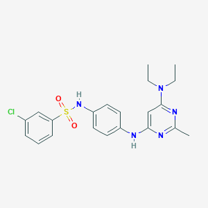 3-chloro-N-(4-((6-(diethylamino)-2-methylpyrimidin-4-yl)amino)phenyl)benzenesulfonamide