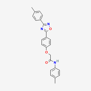 molecular formula C24H21N3O3 B11295412 N-(4-methylphenyl)-2-{4-[3-(4-methylphenyl)-1,2,4-oxadiazol-5-yl]phenoxy}acetamide 