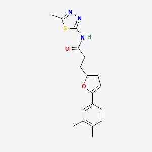 3-[5-(3,4-dimethylphenyl)furan-2-yl]-N-(5-methyl-1,3,4-thiadiazol-2-yl)propanamide