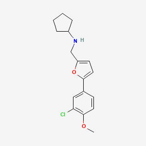 N-{[5-(3-chloro-4-methoxyphenyl)furan-2-yl]methyl}cyclopentanamine