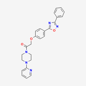 2-[4-(3-Phenyl-1,2,4-oxadiazol-5-yl)phenoxy]-1-[4-(pyridin-2-yl)piperazin-1-yl]ethanone