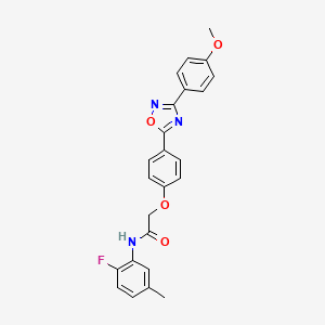 N-(2-fluoro-5-methylphenyl)-2-{4-[3-(4-methoxyphenyl)-1,2,4-oxadiazol-5-yl]phenoxy}acetamide