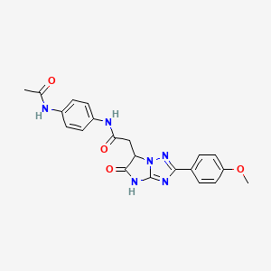 N-[4-(acetylamino)phenyl]-2-[2-(4-methoxyphenyl)-5-oxo-5,6-dihydro-4H-imidazo[1,2-b][1,2,4]triazol-6-yl]acetamide