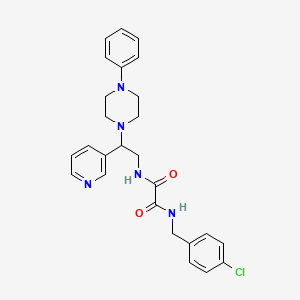 N'-[(4-Chlorophenyl)methyl]-N-[2-(4-phenylpiperazin-1-YL)-2-(pyridin-3-YL)ethyl]ethanediamide