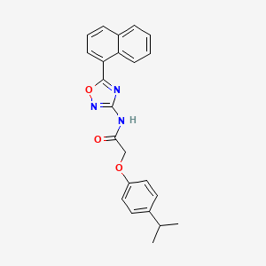 N-[5-(naphthalen-1-yl)-1,2,4-oxadiazol-3-yl]-2-[4-(propan-2-yl)phenoxy]acetamide