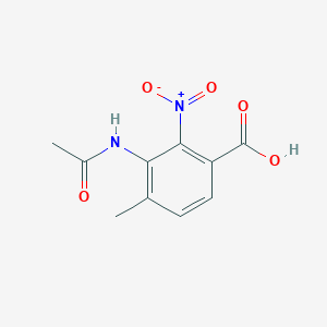 molecular formula C10H10N2O5 B112955 3-Acetamido-4-methyl-2-nitrobenzoic acid CAS No. 7356-52-7