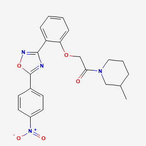 1-(3-Methylpiperidin-1-yl)-2-{2-[5-(4-nitrophenyl)-1,2,4-oxadiazol-3-yl]phenoxy}ethanone