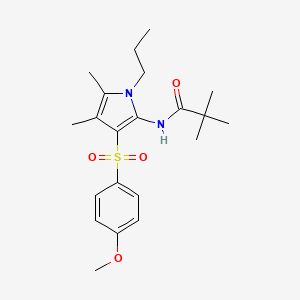 N-{3-[(4-methoxyphenyl)sulfonyl]-4,5-dimethyl-1-propyl-1H-pyrrol-2-yl}-2,2-dimethylpropanamide