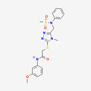 N-(3-methoxyphenyl)-2-[(4-methyl-5-{[(methylsulfonyl)(phenyl)amino]methyl}-4H-1,2,4-triazol-3-yl)sulfanyl]acetamide