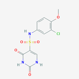 molecular formula C11H10ClN3O5S B11295532 N-(3-chloro-4-methoxyphenyl)-2-hydroxy-6-oxo-1,6-dihydropyrimidine-5-sulfonamide 