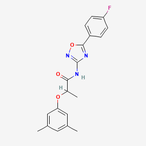 2-(3,5-dimethylphenoxy)-N-[5-(4-fluorophenyl)-1,2,4-oxadiazol-3-yl]propanamide