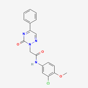 N-(3-chloro-4-methoxyphenyl)-2-(3-oxo-5-phenyl-1,2,4-triazin-2(3H)-yl)acetamide