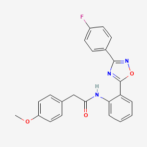 N-{2-[3-(4-fluorophenyl)-1,2,4-oxadiazol-5-yl]phenyl}-2-(4-methoxyphenyl)acetamide