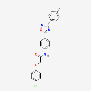 2-(4-chlorophenoxy)-N-{4-[3-(4-methylphenyl)-1,2,4-oxadiazol-5-yl]phenyl}acetamide