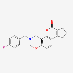 3-(4-fluorobenzyl)-3,4,8,9-tetrahydro-2H-cyclopenta[3,4]chromeno[8,7-e][1,3]oxazin-6(7H)-one