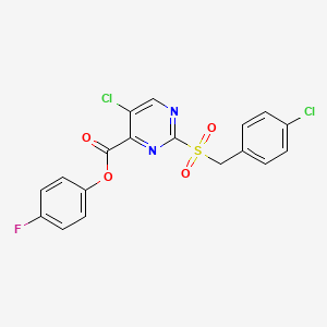 4-Fluorophenyl 5-chloro-2-[(4-chlorobenzyl)sulfonyl]pyrimidine-4-carboxylate