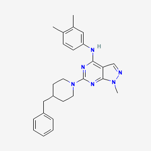 molecular formula C26H30N6 B11295612 6-(4-benzylpiperidin-1-yl)-N-(3,4-dimethylphenyl)-1-methyl-1H-pyrazolo[3,4-d]pyrimidin-4-amine 