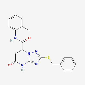 2-(benzylsulfanyl)-N-(2-methylphenyl)-5-oxo-4,5,6,7-tetrahydro[1,2,4]triazolo[1,5-a]pyrimidine-7-carboxamide