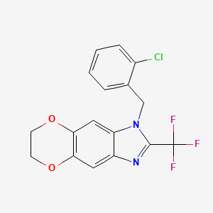 1-(2-chlorobenzyl)-2-(trifluoromethyl)-6,7-dihydro-1H-[1,4]dioxino[2,3-f]benzimidazole