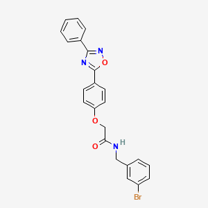 molecular formula C23H18BrN3O3 B11295674 N-(3-bromobenzyl)-2-[4-(3-phenyl-1,2,4-oxadiazol-5-yl)phenoxy]acetamide 