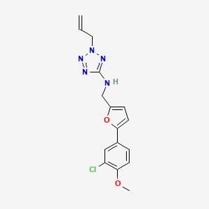 2-allyl-N-{[5-(3-chloro-4-methoxyphenyl)-2-furyl]methyl}-2H-tetraazol-5-amine