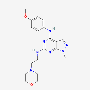 N~4~-(4-methoxyphenyl)-1-methyl-N~6~-[2-(morpholin-4-yl)ethyl]-1H-pyrazolo[3,4-d]pyrimidine-4,6-diamine