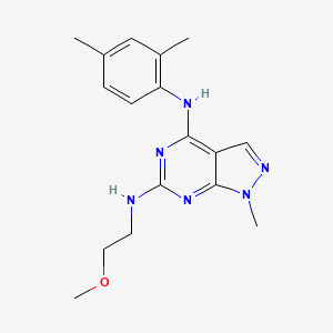 molecular formula C17H22N6O B11295771 N~4~-(2,4-dimethylphenyl)-N~6~-(2-methoxyethyl)-1-methyl-1H-pyrazolo[3,4-d]pyrimidine-4,6-diamine 