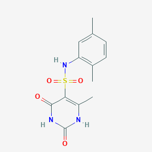 molecular formula C13H15N3O4S B11295776 N-(2,5-dimethylphenyl)-2-hydroxy-4-methyl-6-oxo-1,6-dihydropyrimidine-5-sulfonamide 