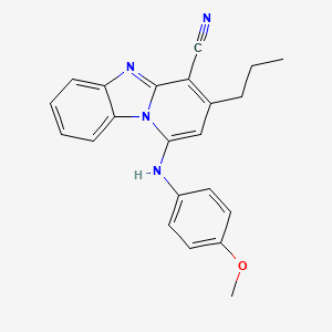 1-[(4-Methoxyphenyl)amino]-3-propylpyrido[1,2-a]benzimidazole-4-carbonitrile