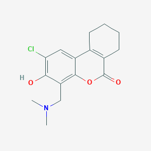 molecular formula C16H18ClNO3 B11295782 2-chloro-4-[(dimethylamino)methyl]-3-hydroxy-7,8,9,10-tetrahydro-6H-benzo[c]chromen-6-one 