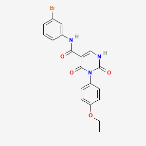 molecular formula C19H16BrN3O4 B11295791 N-(3-bromophenyl)-3-(4-ethoxyphenyl)-2,4-dioxo-1,2,3,4-tetrahydropyrimidine-5-carboxamide 