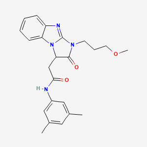 molecular formula C23H26N4O3 B11295798 N-(3,5-dimethylphenyl)-2-[1-(3-methoxypropyl)-2-oxo-2,3-dihydro-1H-imidazo[1,2-a]benzimidazol-3-yl]acetamide 