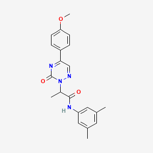 molecular formula C21H22N4O3 B11295815 N-(3,5-dimethylphenyl)-2-[5-(4-methoxyphenyl)-3-oxo-1,2,4-triazin-2(3H)-yl]propanamide 