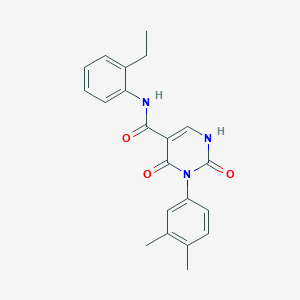 molecular formula C21H21N3O3 B11295822 3-(3,4-dimethylphenyl)-N-(2-ethylphenyl)-2,4-dioxo-1,2,3,4-tetrahydropyrimidine-5-carboxamide 