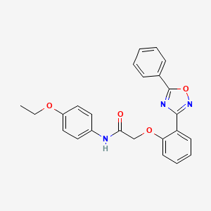 molecular formula C24H21N3O4 B11295828 N-(4-ethoxyphenyl)-2-[2-(5-phenyl-1,2,4-oxadiazol-3-yl)phenoxy]acetamide 