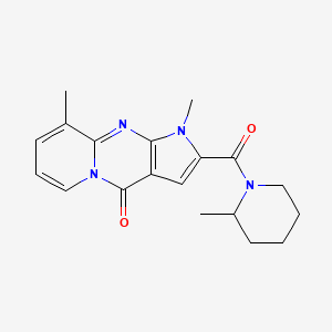 1,9-Dimethyl-2-[(2-methylpiperidino)carbonyl]pyrido[1,2-A]pyrrolo[2,3-D]pyrimidin-4(1H)-one