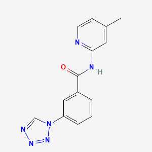 N-(4-methylpyridin-2-yl)-3-(1H-tetrazol-1-yl)benzamide