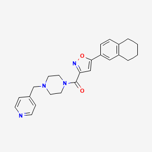 [4-(Pyridin-4-ylmethyl)piperazin-1-yl][5-(5,6,7,8-tetrahydronaphthalen-2-yl)-1,2-oxazol-3-yl]methanone