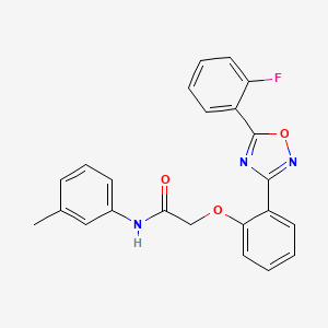 2-{2-[5-(2-fluorophenyl)-1,2,4-oxadiazol-3-yl]phenoxy}-N-(3-methylphenyl)acetamide