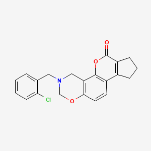 3-(2-chlorobenzyl)-3,4,8,9-tetrahydro-2H-cyclopenta[3,4]chromeno[8,7-e][1,3]oxazin-6(7H)-one