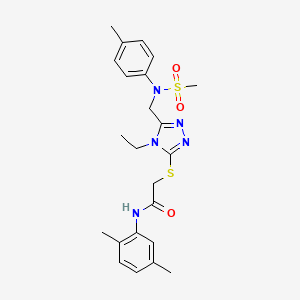 N-(2,5-dimethylphenyl)-2-[(4-ethyl-5-{[(4-methylphenyl)(methylsulfonyl)amino]methyl}-4H-1,2,4-triazol-3-yl)sulfanyl]acetamide