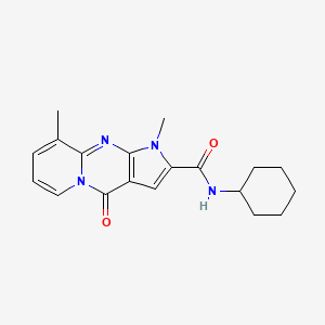 N-cyclohexyl-1,9-dimethyl-4-oxo-1,4-dihydropyrido[1,2-a]pyrrolo[2,3-d]pyrimidine-2-carboxamide