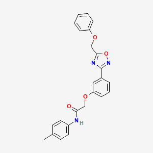 N-(4-methylphenyl)-2-{3-[5-(phenoxymethyl)-1,2,4-oxadiazol-3-yl]phenoxy}acetamide