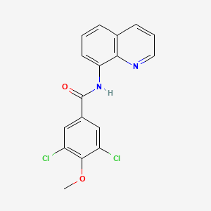 molecular formula C17H12Cl2N2O2 B11295995 3,5-dichloro-4-methoxy-N-quinolin-8-ylbenzamide 