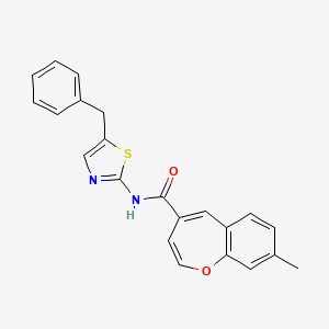 N-(5-benzyl-1,3-thiazol-2-yl)-8-methyl-1-benzoxepine-4-carboxamide