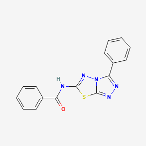 molecular formula C16H11N5OS B11296022 N-(3-Phenyl-1,2,4-triazolo[3,4-b][1,3,4]thiadiazol-6-yl)benzamide CAS No. 156942-86-8